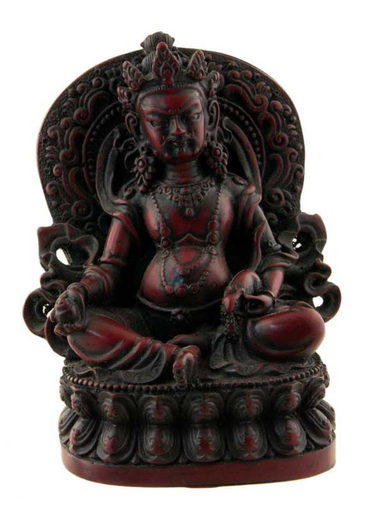 Statue Jambhala Kubera – Emblème de la prospérité en résine artisanale du Népal 11,5 cm