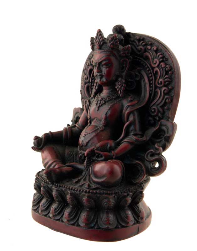 Statue Jambhala Kubera – Emblème de la prospérité en résine artisanale du Népal 11,5 cm