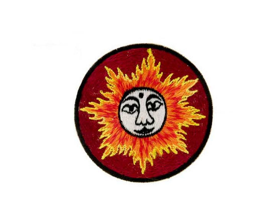 Écusson Brodé Bouddhiste Soleil Surya Népalais