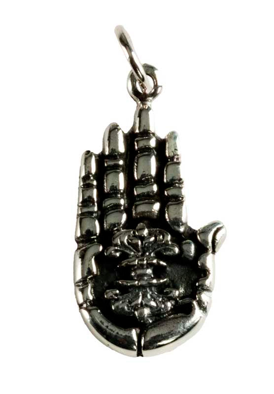 Pendentif Main de Bouddha Vajra en Argent 925