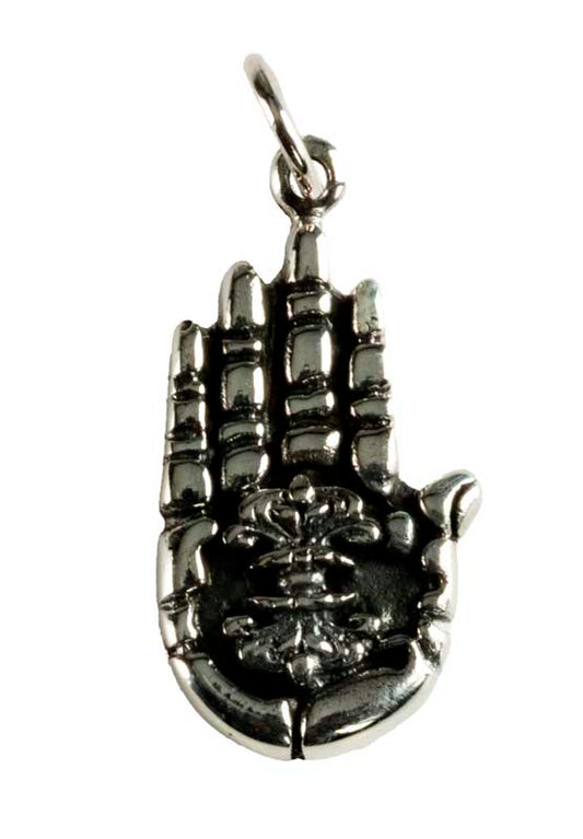 Pendentif Main de Bouddha Vajra en Argent 925