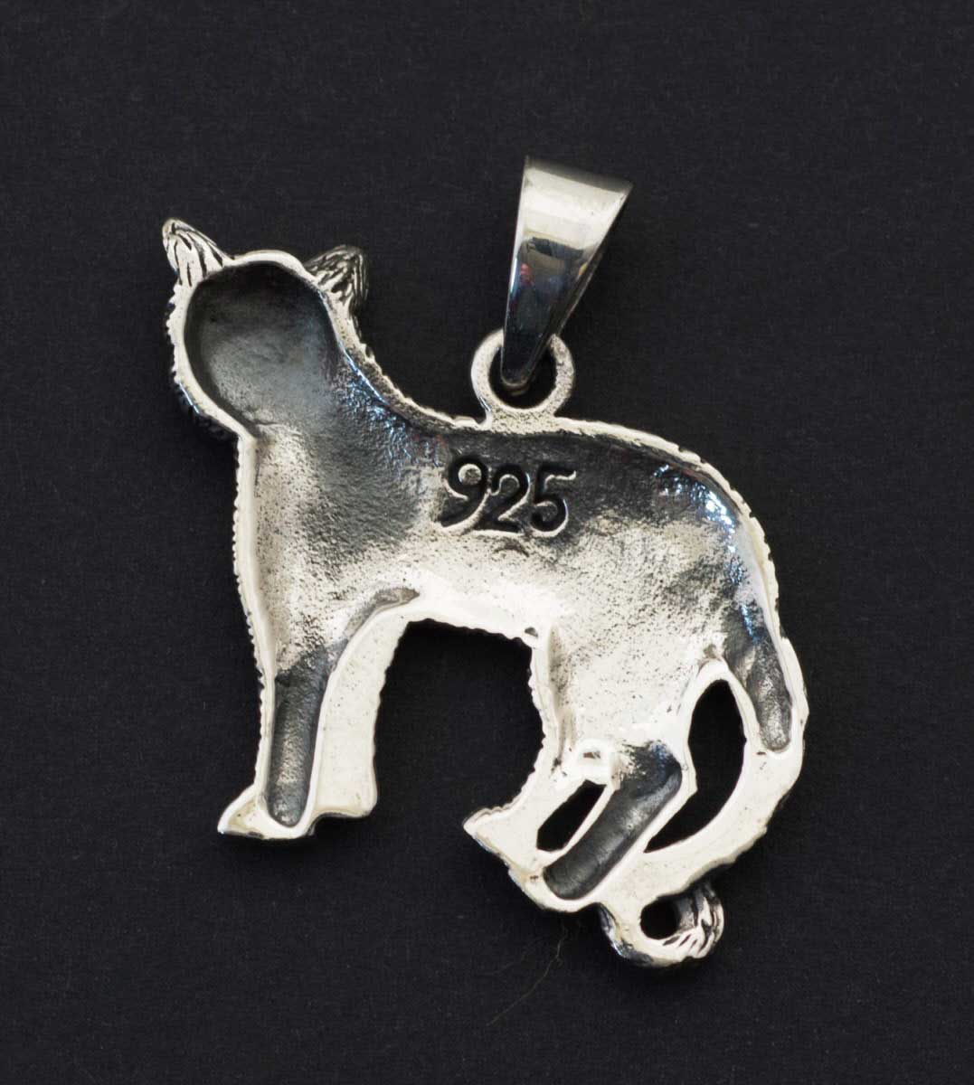 Pendentif chat celtique irlandais Triquetra BZH en argent 925 – Bijou breton symbolique et protecteur