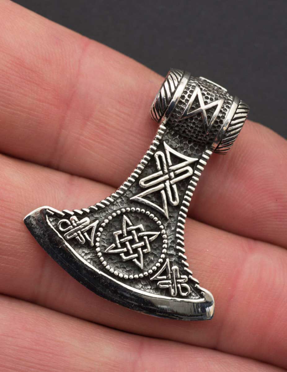 Pendentif Hache Viking en Argent Massif 925