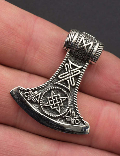 Pendentif Hache Viking en Argent Massif 925