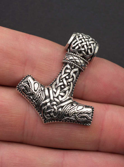 Pendentif Marteau de Thor Mjöllnir en Argent Massif 925 - Viking
