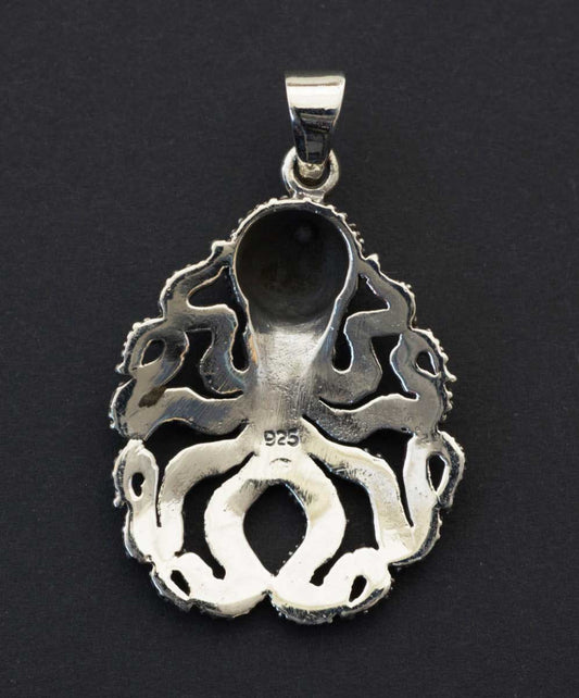 Pendentif Pieuvre Viking en Argent Massif 925