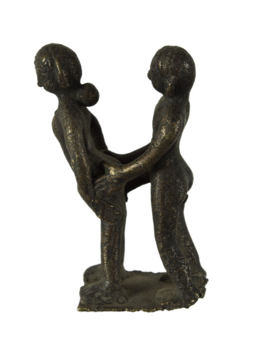 Figurine Érotique En Laiton – Sculpture Artisanale Spirituelle Du Népal