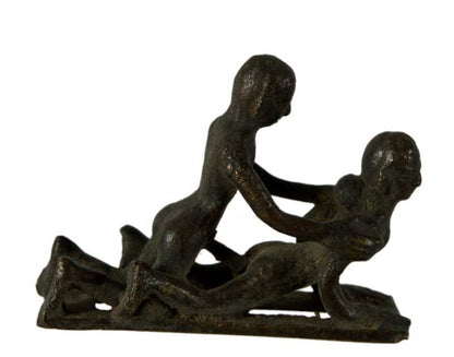 Figurine Érotique En Laiton – Sculpture Artisanale Inspirée Du Kama Sutra