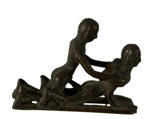 Figurine Érotique En Laiton – Sculpture Artisanale Inspirée Du Kama Sutra