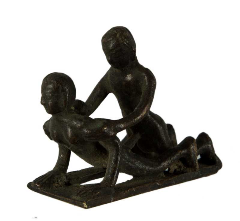Figurine Érotique En Laiton – Sculpture Artisanale Inspirée Du Kama Sutra