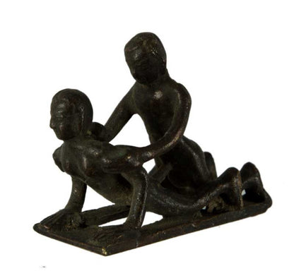 Figurine Érotique En Laiton – Sculpture Artisanale Inspirée Du Kama Sutra
