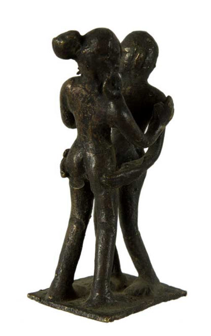 Figurine Érotique En Laiton – Sculpture Artisanale Du Népal