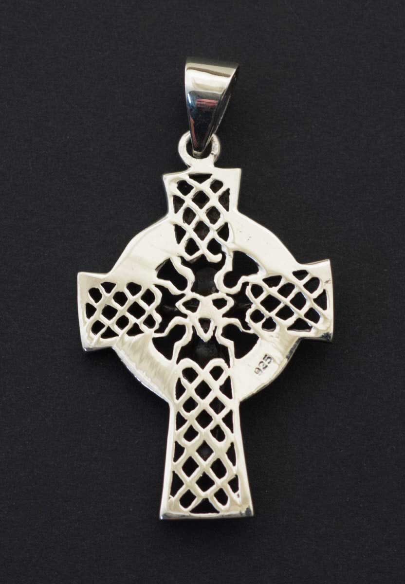Pendentif croix celtique crucifix irlandais Triquetra BZH en argent 925 – Symbole de tradition et d’héritage celte