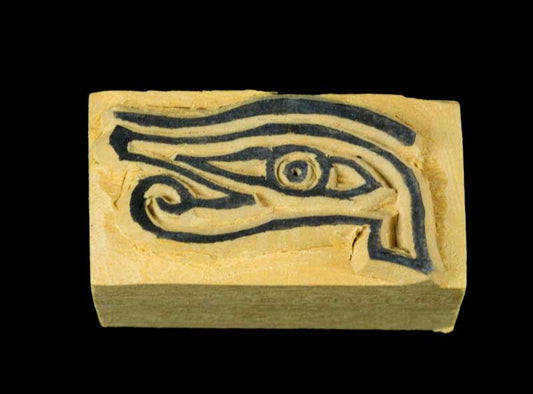 Tampon Encreur En Bois Sculpté Œil D’Horus