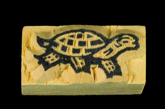 Tampon Encreur Mini Tortue en Bois Sculpté – Loisirs Créatifs – Népal