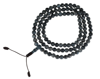 Mala Tibétain Labradorite Véritable – Collier Bouddhiste Pour La Méditation