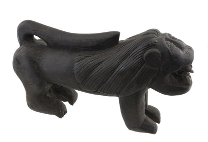 Couple de Lions Gardiens du Temple – Sculptures Antiques Boudhistes du Népal