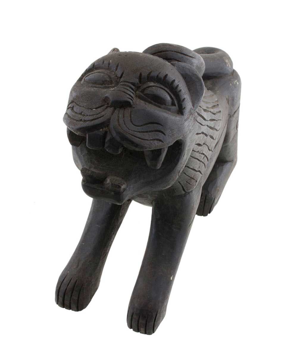 Couple de Lions Gardiens du Temple – Sculptures Antiques Boudhistes du Népal