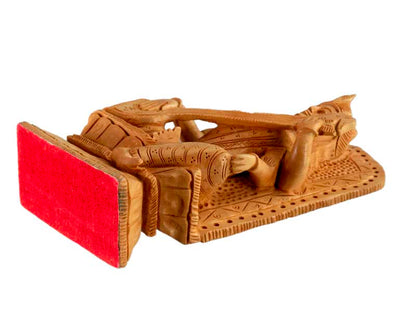 Statuette Saraswati en Bois – Déesse Hindoue de la Sagesse et du Savoir
