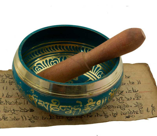 Bol Chantant du Bengale – Finition Turquoise (584 Hz) 11.5cm