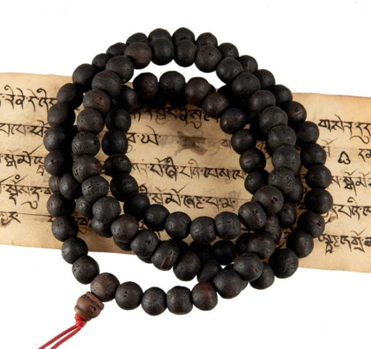 Ancien Mala Tibétain De Moine Bouddhiste – Graines De Bodhi Véritables Arbre De Bouddha
