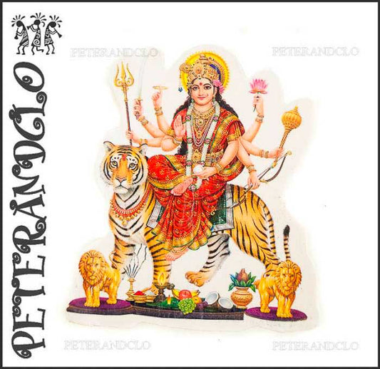Autocollant Sticker Hindou Bollywood – Durga Sur Sa Monture