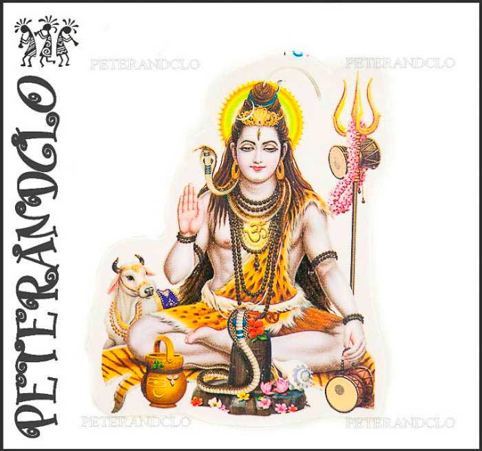 Autocollant Sticker Hindou Bollywood – Lord Shiva Et Vache Sacrée Nandi