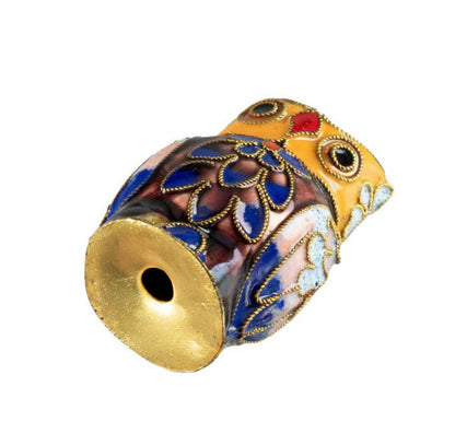Figurine Double Face Chouette En Émail Cloisonné – Artisanat Traditionnel De Chine