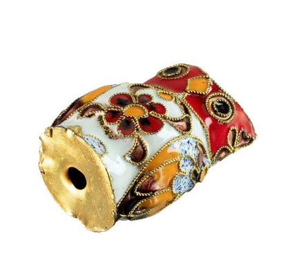 Figurine Double Face Chouette En Émail Cloisonné – Artisanat Traditionnel De Chine