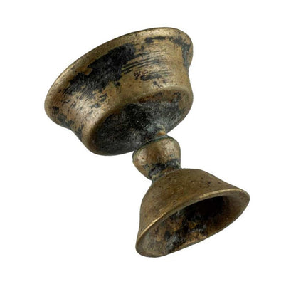 Lampe à beurre bouddhiste ancienne de monastère en laiton – offrande de lumière (plus de 30 ans)