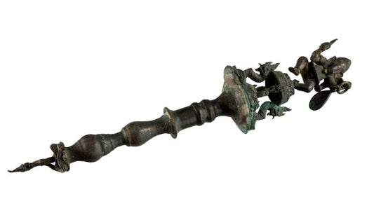 Khatvanga Ganesh avec Sceptre Phaya Naga en Laiton – Artisanat de Thaïlande