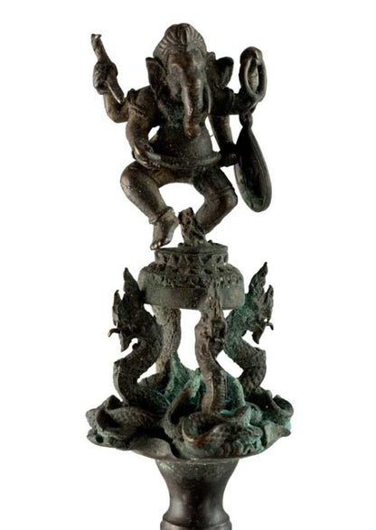 Khatvanga Ganesh avec Sceptre Phaya Naga en Laiton – Artisanat de Thaïlande
