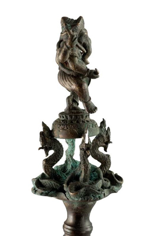 Khatvanga Ganesh avec Sceptre Phaya Naga en Laiton – Artisanat de Thaïlande