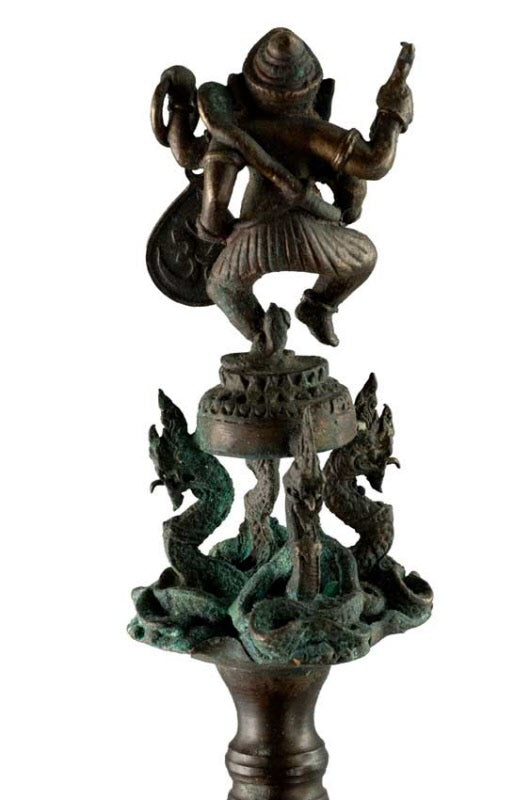 Khatvanga Ganesh avec Sceptre Phaya Naga en Laiton – Artisanat de Thaïlande