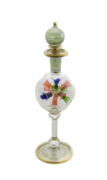 Flacon à Parfum Multicolore en Verre Soufflé – Artisanat Égyptien