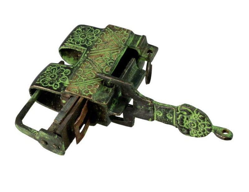 Cadenas Décoratif D’Inspiration Tibétaine En Laiton Et Fer – Artisanat Du Népal