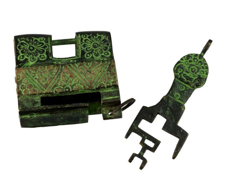 Cadenas Décoratif D’Inspiration Tibétaine En Laiton Et Fer – Artisanat Du Népal