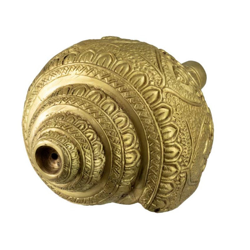 Conque Ganesh en Laiton – Objet Décoratif Hindou Artisanal d’Inde