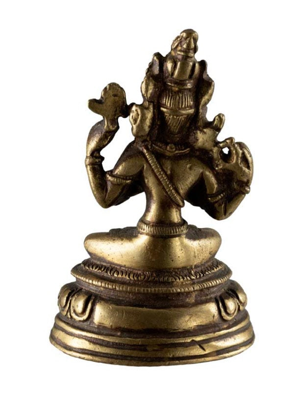 Statue Tchenrezi en Laiton – Artisanat Bouddhiste Tibétain du Népal