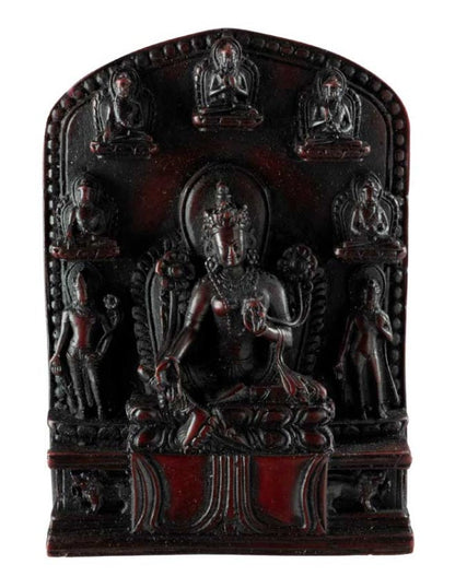 Statue Bouddhiste Tara Verte En Résine Bordeaux – Artisanat Du Népal