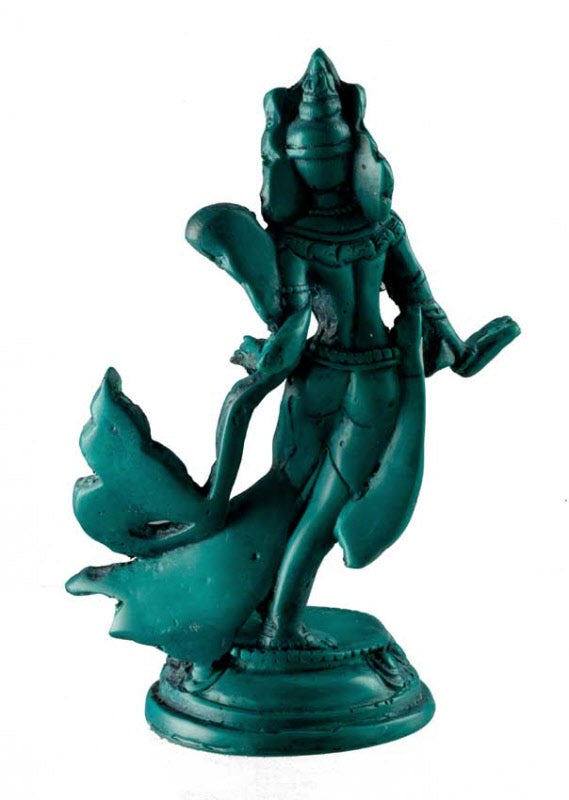 Statue Bouddhiste Tara En Résine Turquoise – Artisanat Du Népal