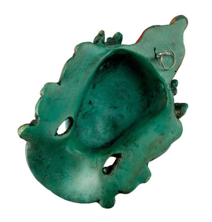 Masque Mural Bouddhiste Tara En Résine Turquoise – Symbole De Compassion Et De Sagesse