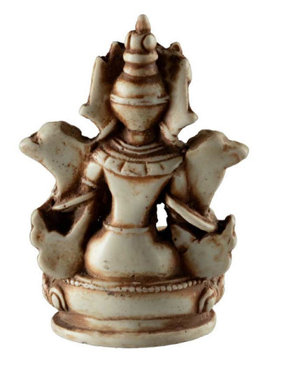 Statue Bouddhiste Tara Verte En Résine – Artisanat Du Népal