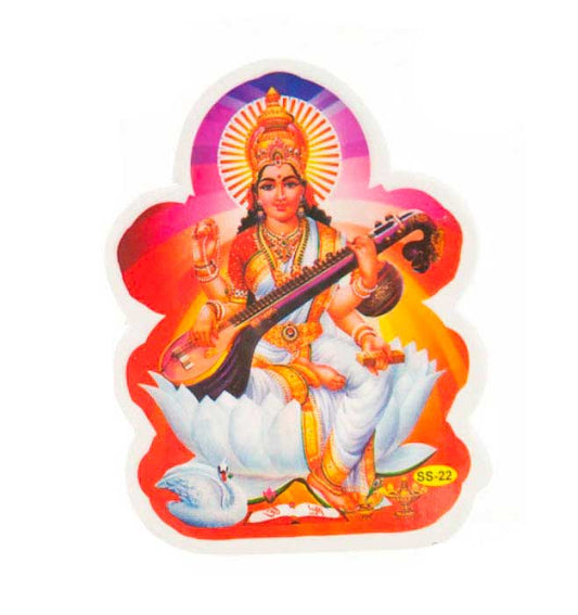 Autocollant Sticker Papier Hindou – Saraswati