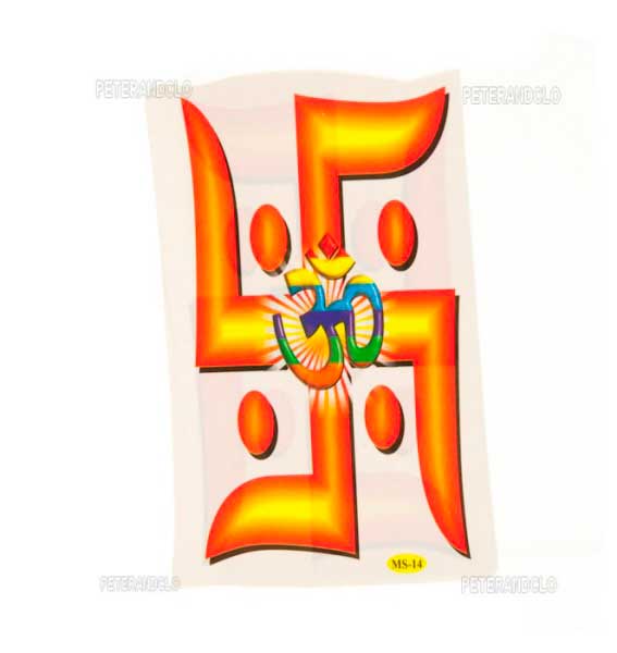 Autocollant Sticker Papier Hindou – Om Svastika