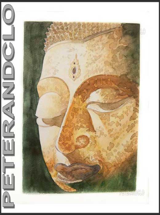 Peinture De Bouddha Sur Papier Artisanal – Œuvre Unique Signée