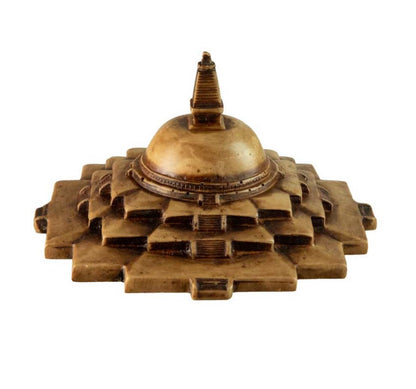 Chörten Stupa Tibétain En Résine Beige – Reliquaire Bouddhiste Du Népal