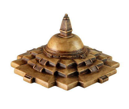 Chörten Stupa Tibétain En Résine Beige – Reliquaire Bouddhiste Du Népal
