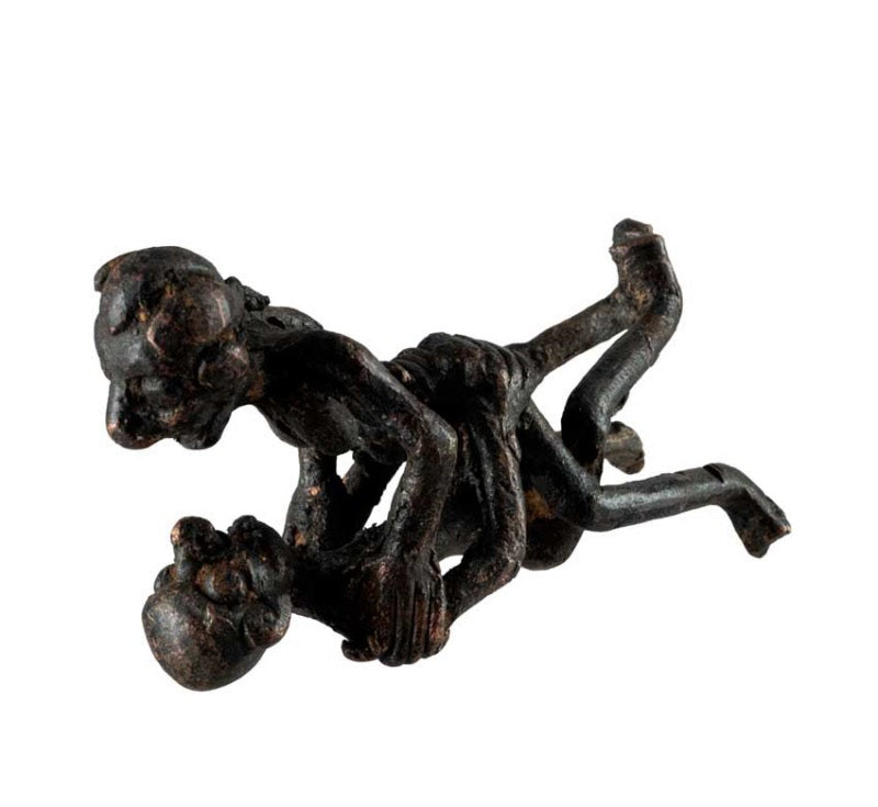 Statuette Érotique Africaine En Bronze – Sculpture Artisanale Du Cameroun