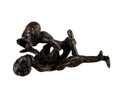 Statuette Érotique Africaine En Bronze – Sculpture Artisanale Du Cameroun